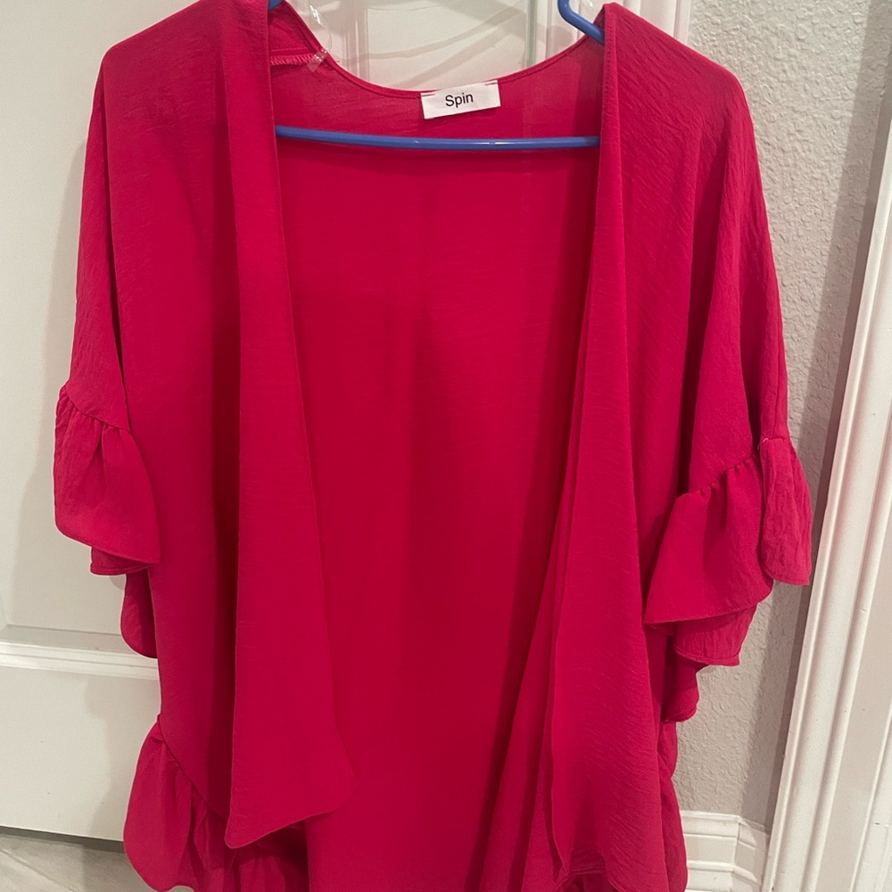 Dark pink cardigan